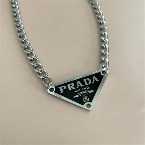 triangle necklace prada